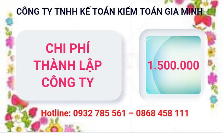 Chi phí thành lập công ty Luật tại Huyện Phù Cừ