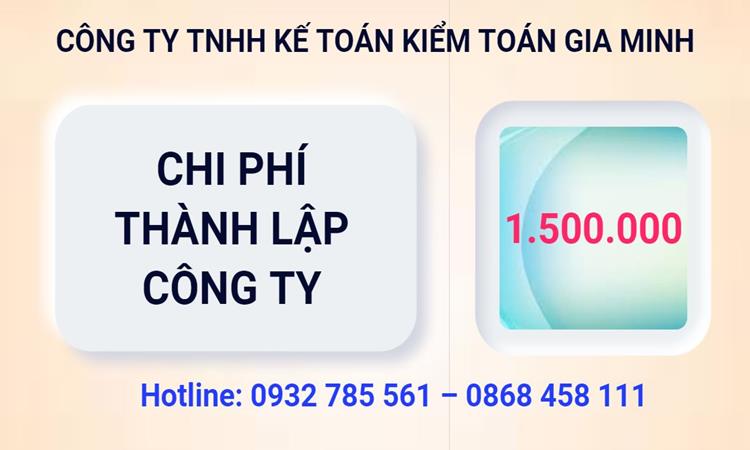 Chi phí thành lập công ty Luật tại Huyện Thường Tín