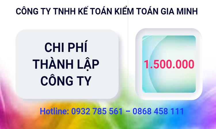 Chi phí thành lập công ty Luật tại Huyện Từ Liêm