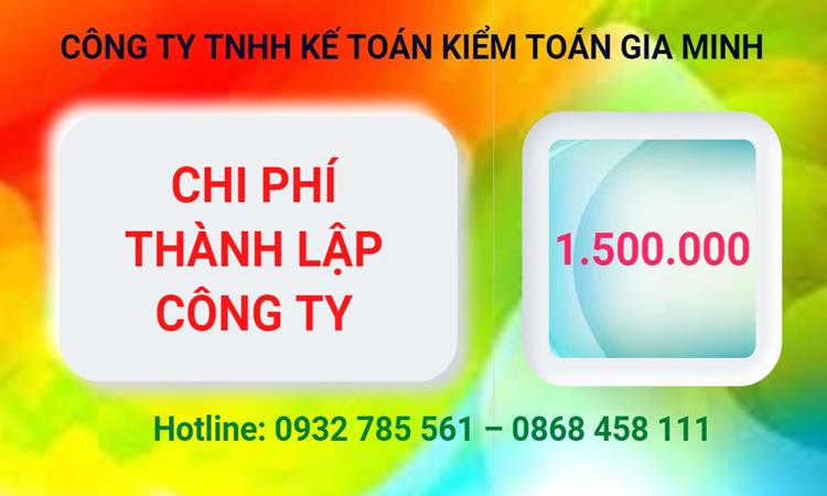 Chi phí thành lập công ty Luật tại Lai Châu