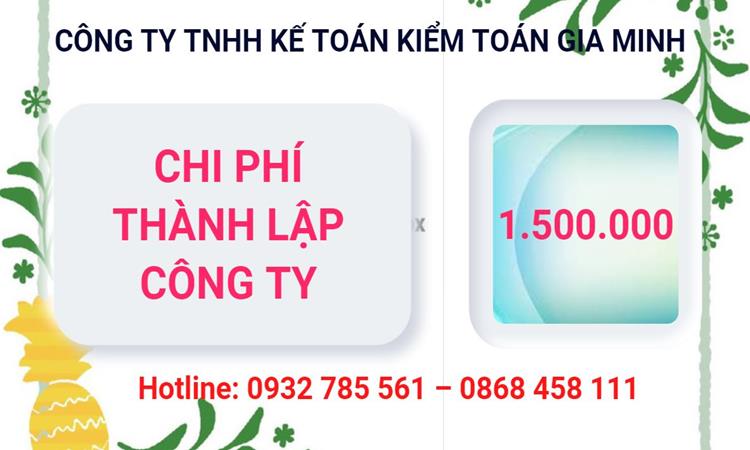 Chi phí thành lập công ty Luật tại Lâm Đồng