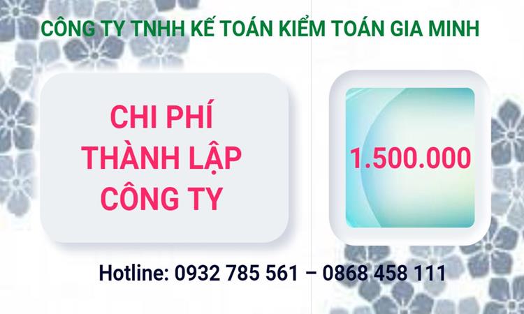 Chi phí thành lập công ty Luật tại Quận 12