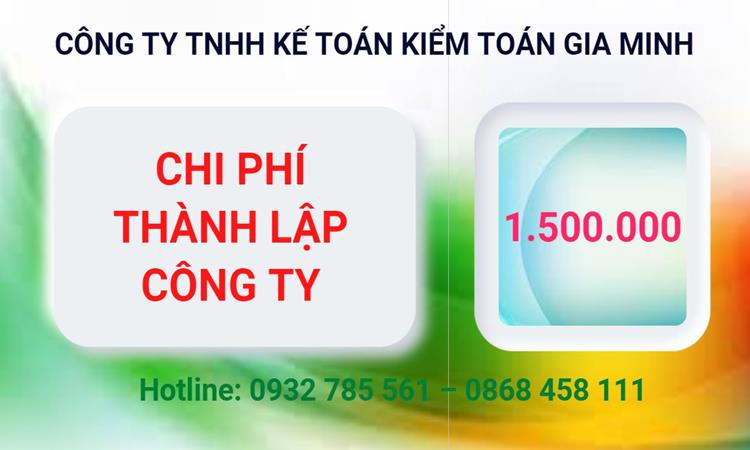 Chi phí thành lập công ty Luật tại Quận 5