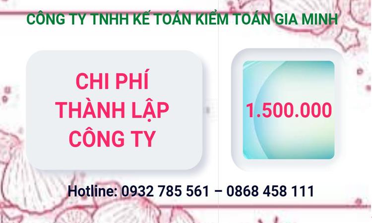 Chi phí thành lập công ty Luật tại Quận 6