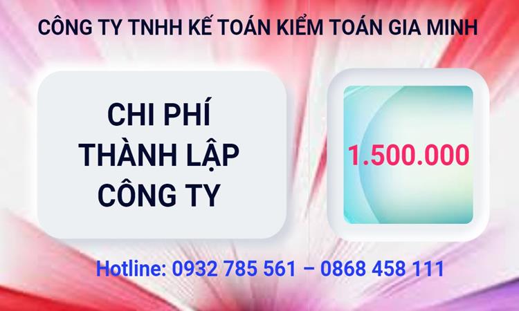 Chi phí thành lập công ty Luật tại Quận Ninh Kiều