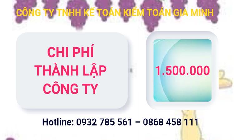 Chi phí thành lập công ty Luật tại Thành Phố Hà Nội
