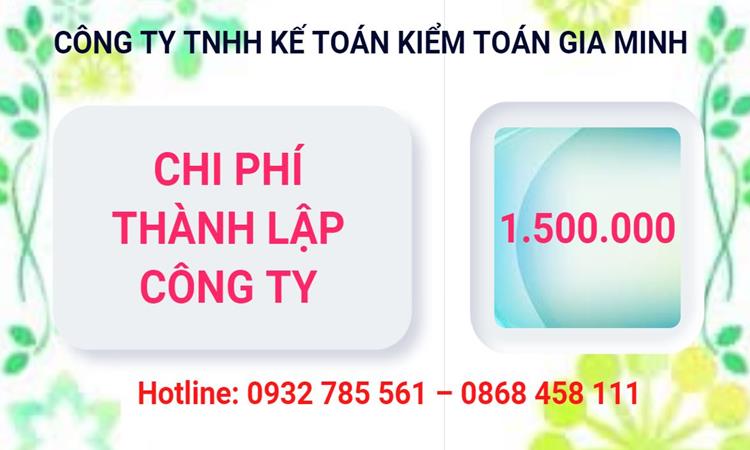 Chi phí thành lập công ty Luật tại Thành Phố Huế