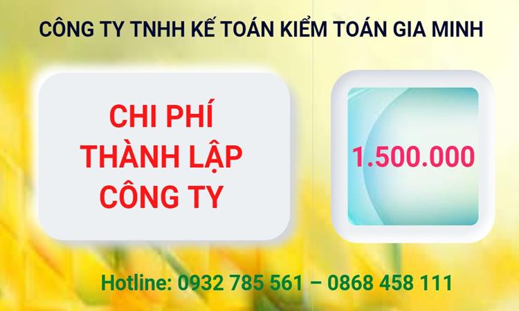 Chi phí thành lập công ty Luật tại TP Hồ Chí Minh