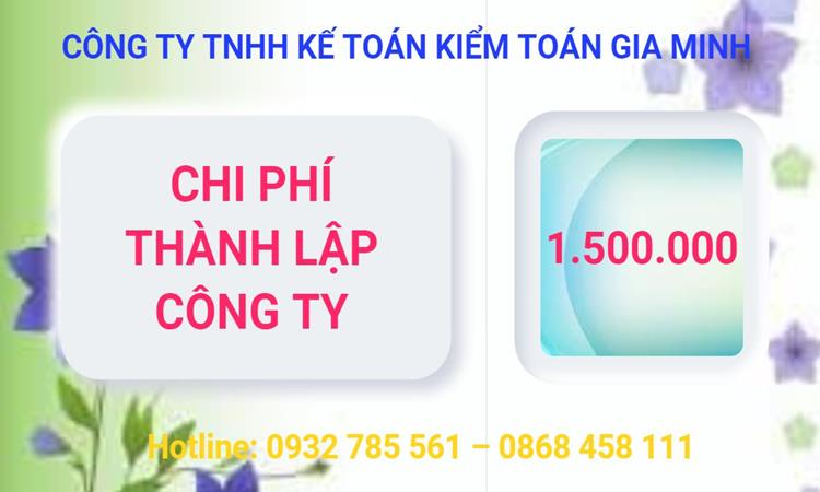 Chi phí thành lập công ty Luật tại Tuyên Quang