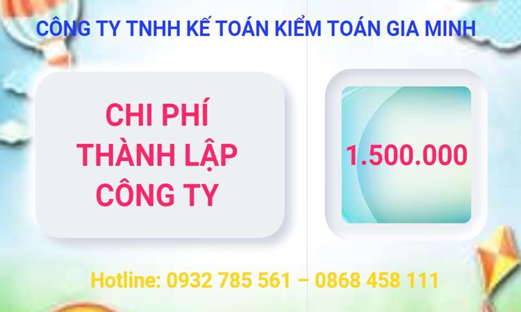 Chi phí thành lập công ty Luật tại Vĩnh Phúc