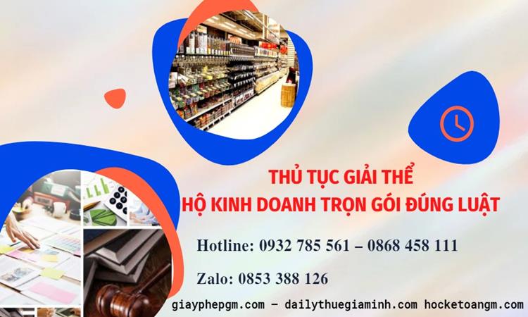 Dịch vụ giải thể hộ kinh doanh trọn gói đúng luật 