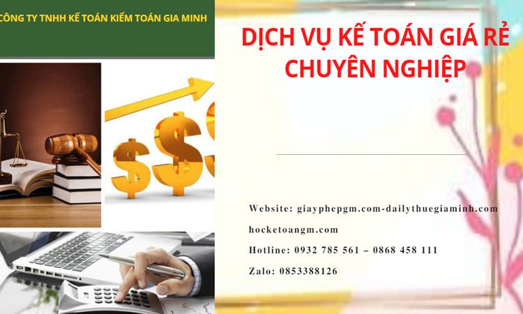 Dịch vụ kế toán tại Ninh Bình giá rẻ chuyên nghiệp 