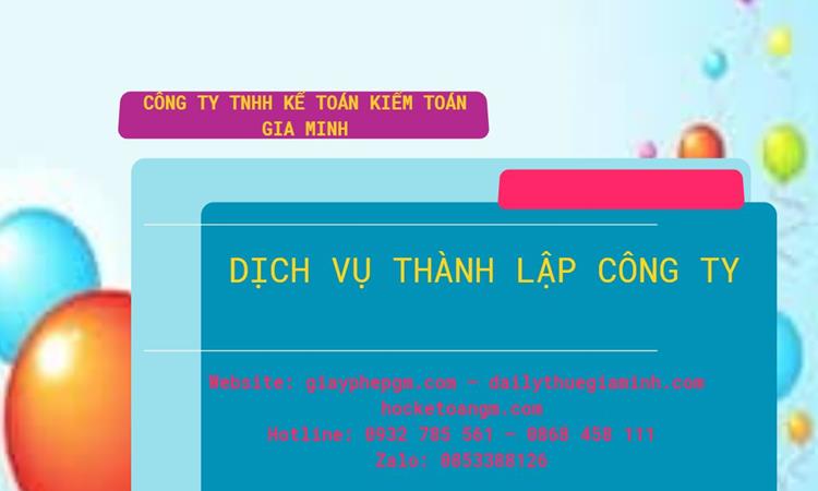 Thành lập công ty dịch vụ ăn uống - nhà hàng - khách sạn tại huyện Bình Chánh