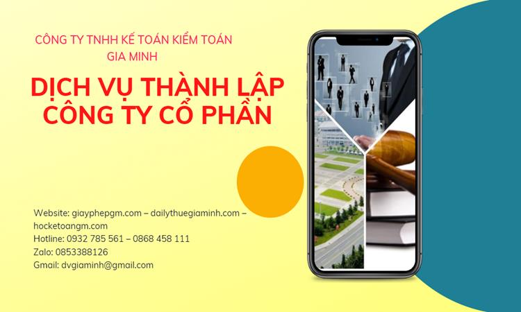 Dịch vụ thành lập công ty cổ phần tại Huyện Ân Thi 