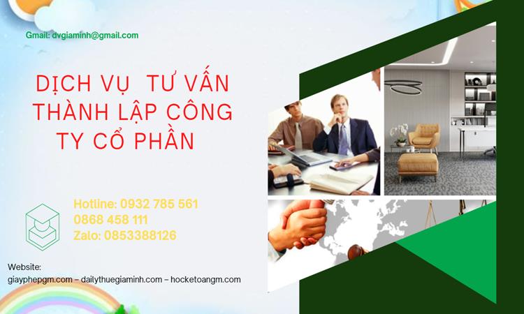 Dịch vụ thành lập công ty cổ phần tại Huyện Thới Lai 