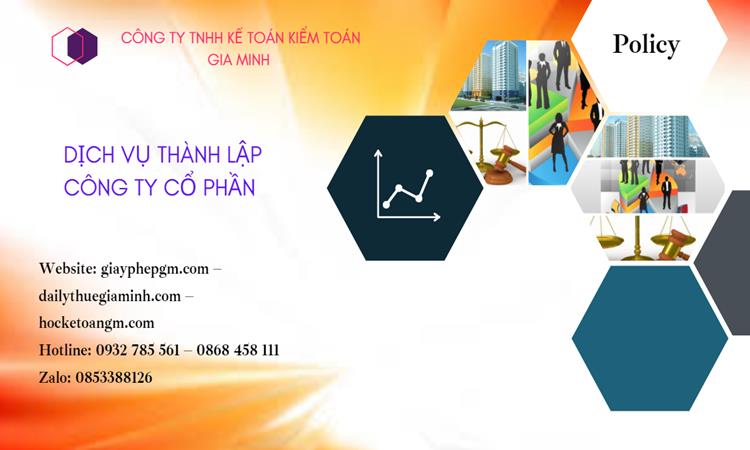 Dịch vụ thành lập công ty cổ phần tại Long An