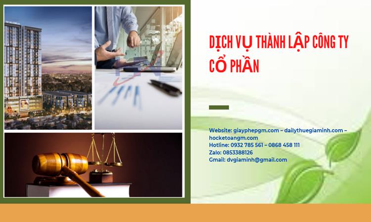 Dịch vụ thành lập công ty cổ phần tại Quận Bình Tân 