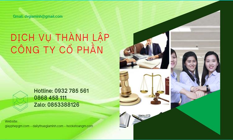 Dịch vụ thành lập công ty cổ phần tại Thanh Hóa 