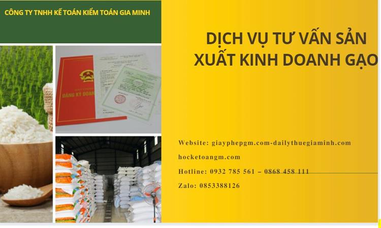 Dịch vụ thành lập công ty sản xuất kinh doanh gạo tại Huyện Phúc Thọ 