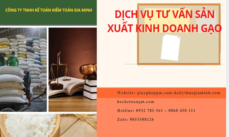 Dịch vụ thành lập công ty sản xuất kinh doanh gạo tại Thái Bình 