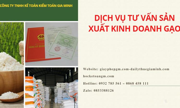 Dịch vụ thành lập công ty sản xuất kinh doanh gạo tại Thanh Hóa 