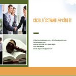 Các bước thành lập công ty 6 Dịch vụ thành lập doanh nghiệp