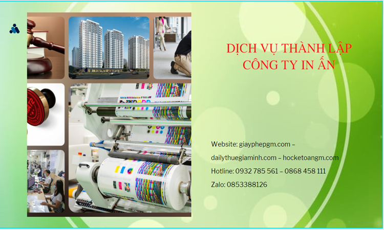 Điều kiện thành lập công ty in ấn tại Bến Tre