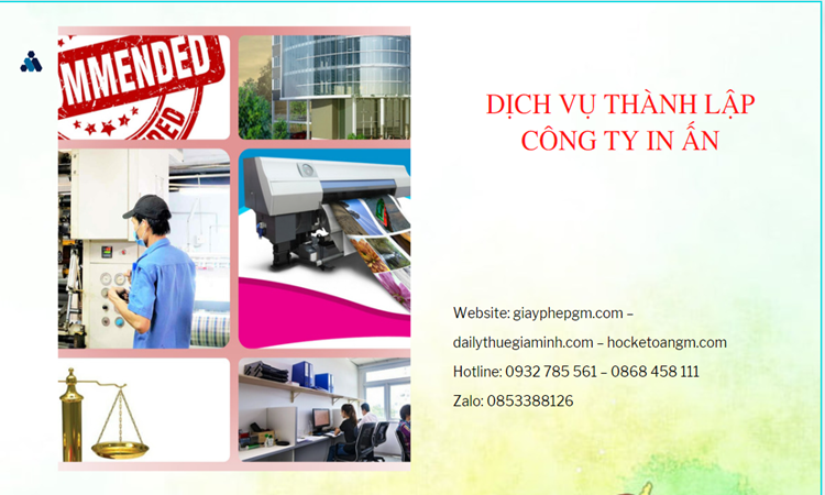 Điều kiện thành lập công ty in ấn tại Huyện Cờ Đỏ