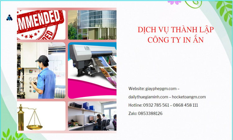 Điều kiện thành lập công ty in ấn tại Huyện Thới Lai