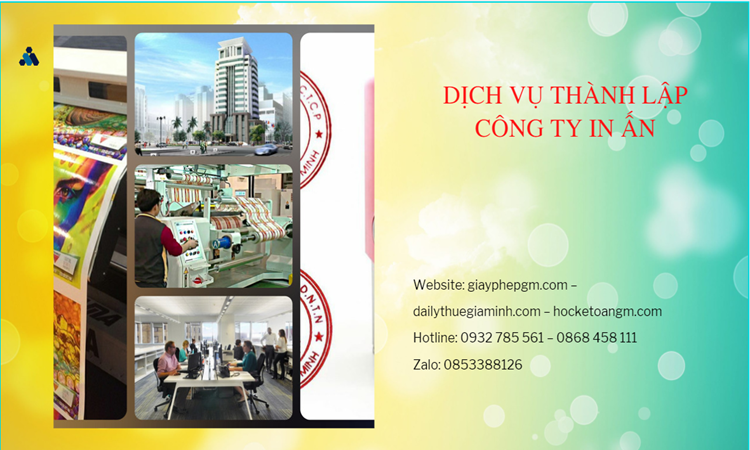 Điều kiện thành lập công ty in ấn tại Quận Tân Bình