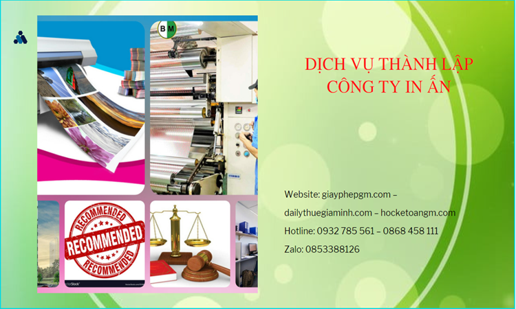 Điều kiện thành lập công ty in ấn tại Thành Phố Huế