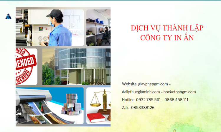 Điều kiện thành lập công ty in ấn tại Tiền Giang