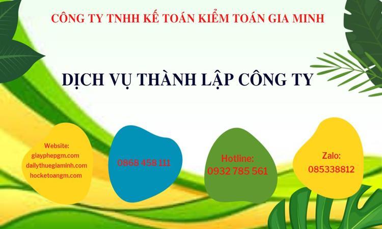 Hồ sơ thành lập công ty buôn bán đồ gia dụng tại Bình Định