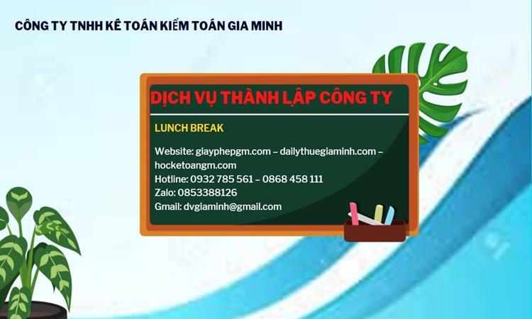 Hồ sơ thành lập công ty buôn bán đồ gia dụng tại Huyện Cần Giờ
