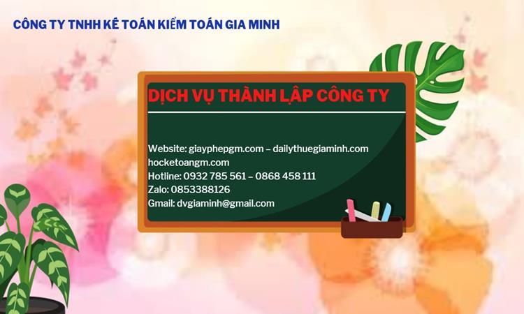 Hồ sơ thành lập công ty buôn bán đồ gia dụng tại Huyện Hóc Môn