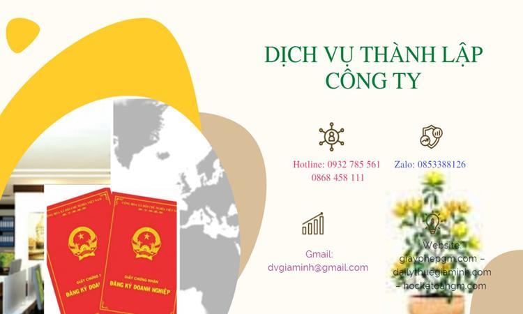 Hồ sơ thành lập công ty buôn bán đồ gia dụng tại Quận 6