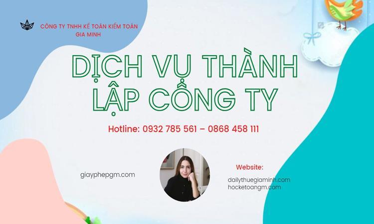 Hồ sơ thành lập công ty buôn bán đồ gia dụng tại Thị Xã Duy Tiến