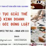 Hướng dẫn giải thể hộ kinh doanh 