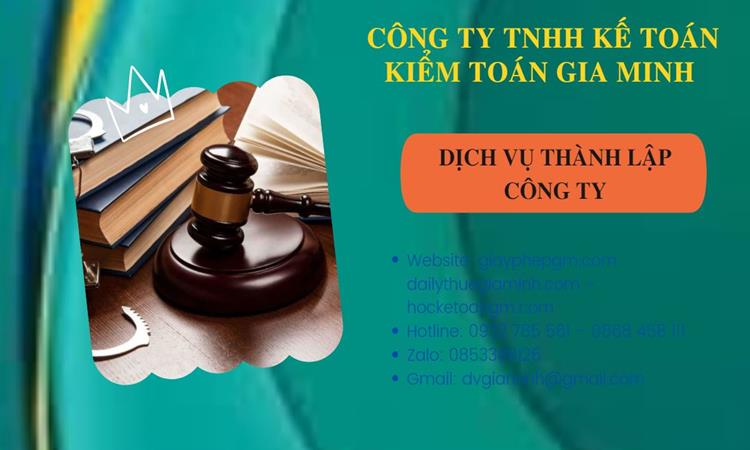 Thành lập công ty dịch vụ ăn uống - nhà hàng - khách sạn tại Bạc Liêu