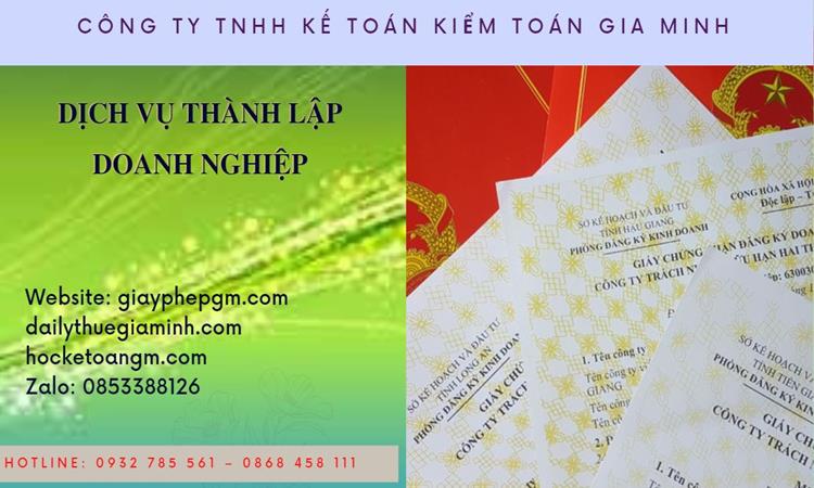 Thành lập công ty dịch vụ ăn uống - nhà hàng - khách sạn tại Hà Nam