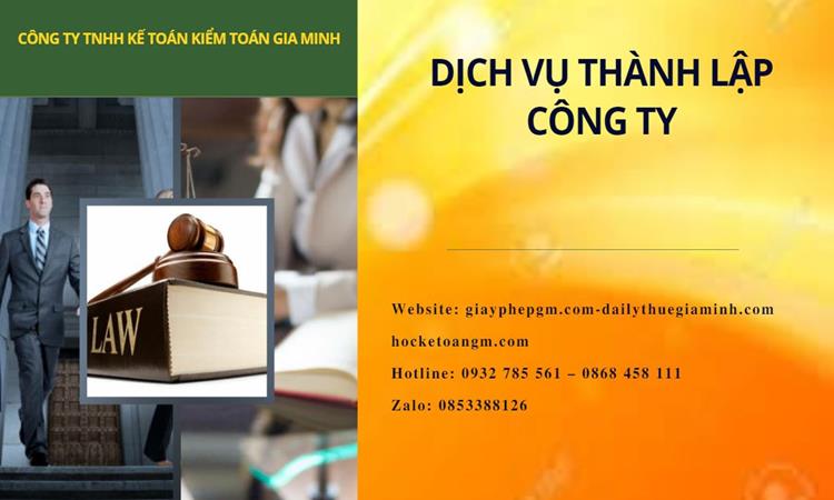 Thành lập công ty dịch vụ ăn uống - nhà hàng - khách sạn tại Huyện Yên Mỹ