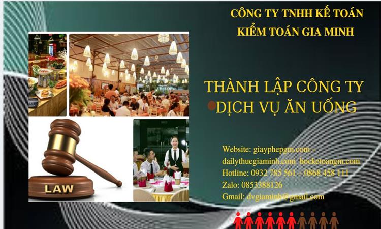 Thành lập công ty dịch vụ ăn uống - nhà hàng - khách sạn tại Quận 10