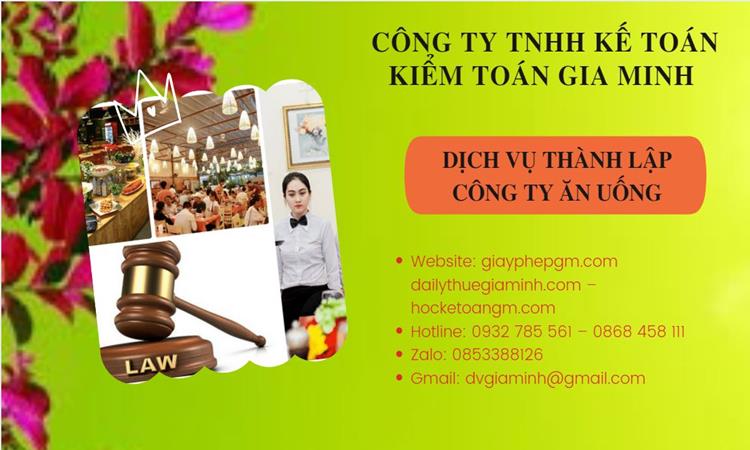 Thành lập công ty dịch vụ ăn uống - nhà hàng - khách sạn tại Quận 5