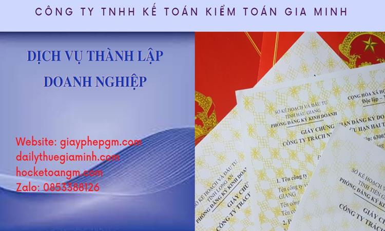 Thành lập công ty dịch vụ ăn uống - nhà hàng - khách sạn tại Quận Tân Phú