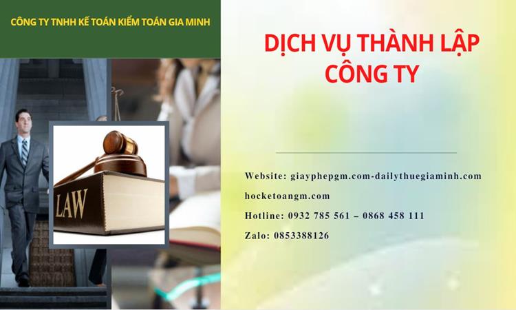Thành lập công ty dịch vụ ăn uống - nhà hàng - khách sạn tại Quận Thanh Xuân