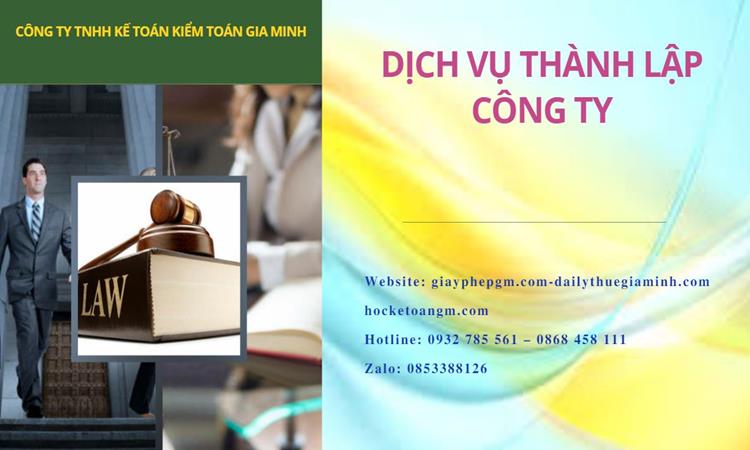 Thành lập công ty dịch vụ ăn uống - nhà hàng - khách sạn tại Thái Nguyên