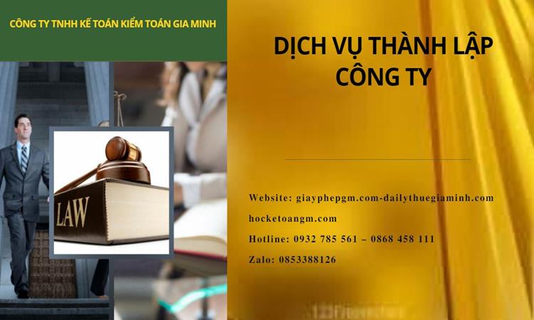 Thành lập công ty dịch vụ ăn uống - nhà hàng - khách sạn tại Thành Phố Phủ Lý