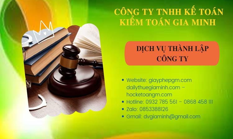 Thành lập công ty dịch vụ ăn uống - nhà hàng - khách sạn tại TT Huế