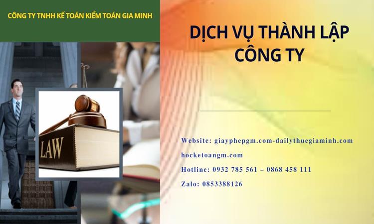 Thành lập công ty dịch vụ ăn uống - nhà hàng - khách sạn tại Vĩnh Phúc