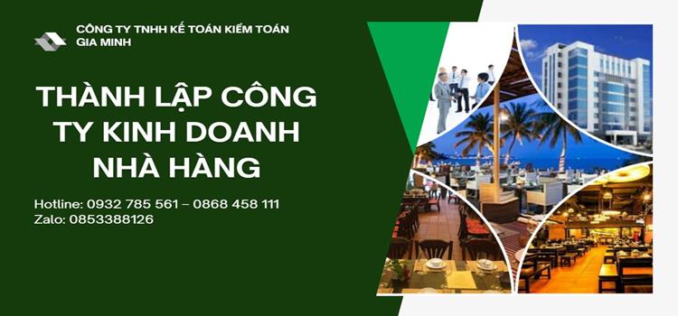 Thành lập công ty nhà hàng năm 2021 An Giang